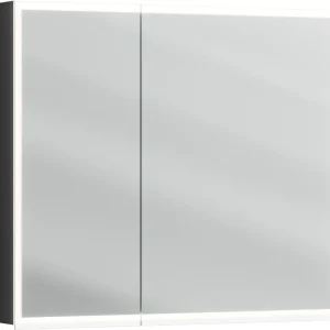 Achat Immédiat Armoire de toilette Alterna luuna LED plus avec éclairage inférieur/supérieur Nero ingo Couleur de lumière réglable en continu 2700-6500 K